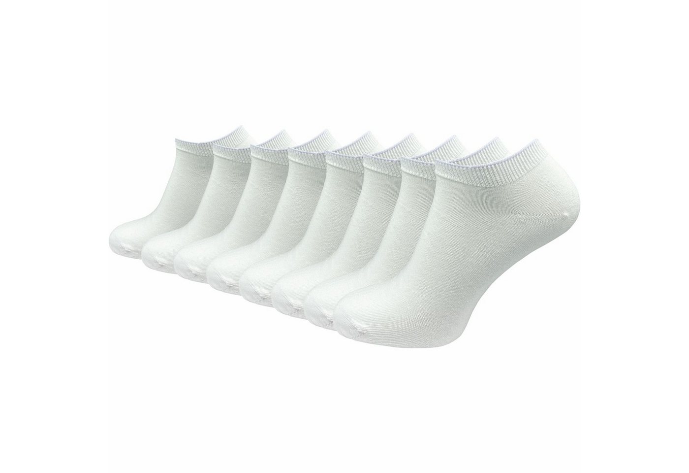 GAWILO Sneakersocken Natur" für Damen & Herren aus 100% Baumwolle u.a. in weiß & schwarz (8 Paar) ohne drückende Naht über den Zehen - Spitze handgekettelt" von GAWILO