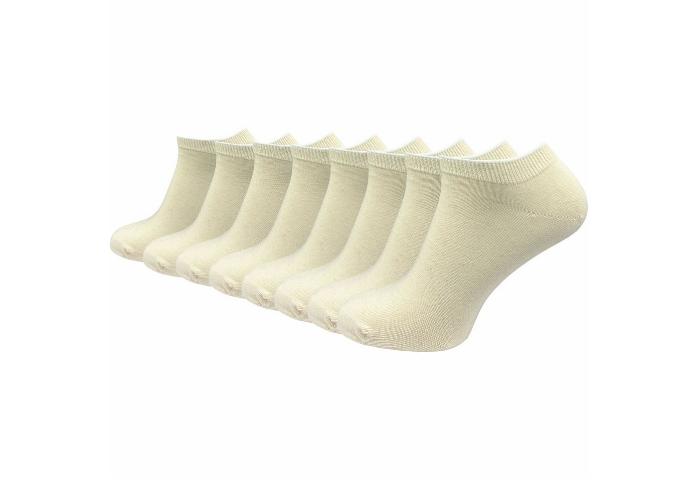 GAWILO Sneakersocken Natur" für Damen & Herren aus 100% Baumwolle u.a. in weiß & schwarz (8 Paar) ohne drückende Naht über den Zehen - Spitze handgekettelt" von GAWILO