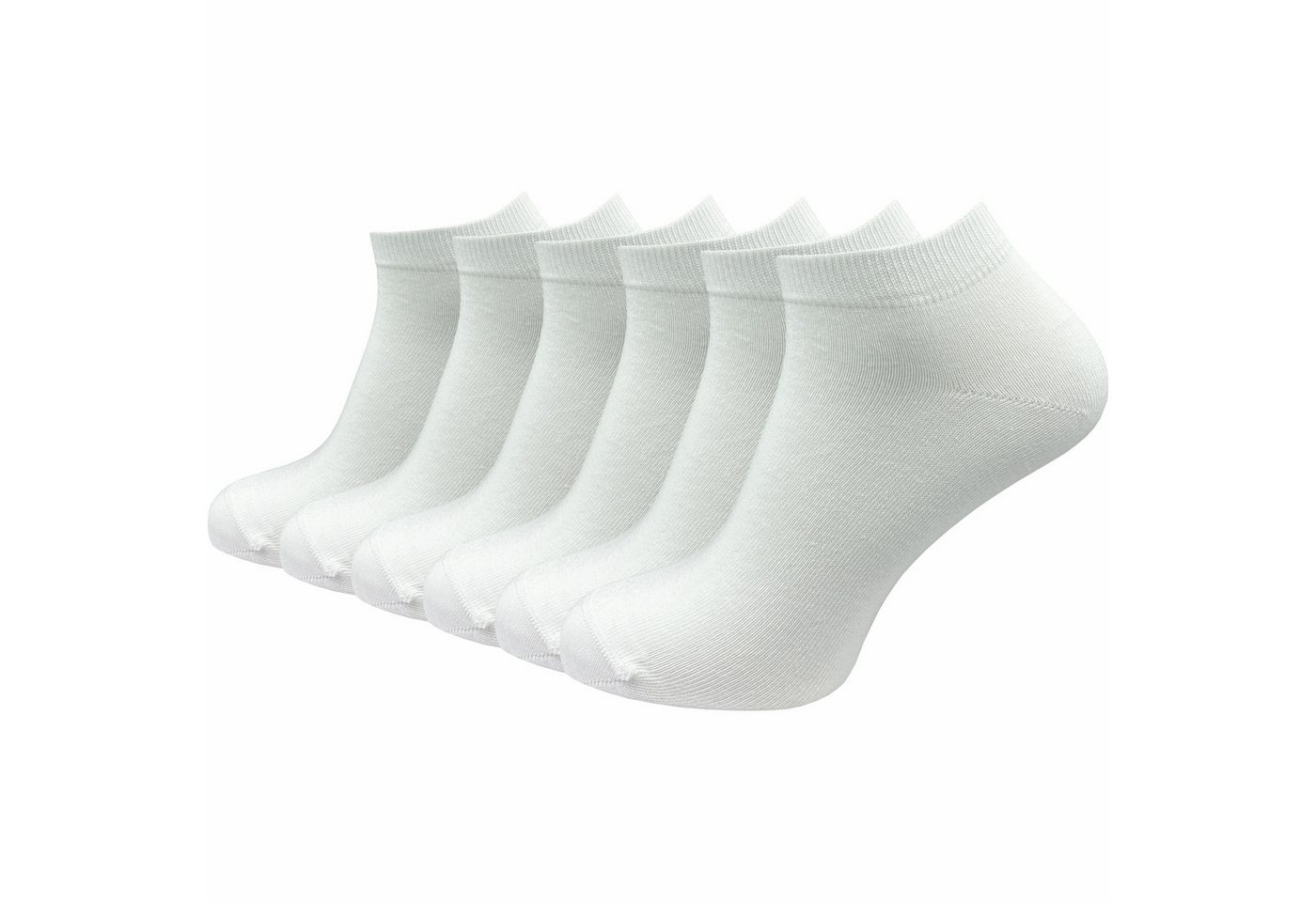 GAWILO Sneakersocken aus 100% Baumwolle für Damen in weiß & schwarz (6-Paar) ohne drückende Naht über den Zehen - atmungsaktiv - absolut blickdicht von GAWILO