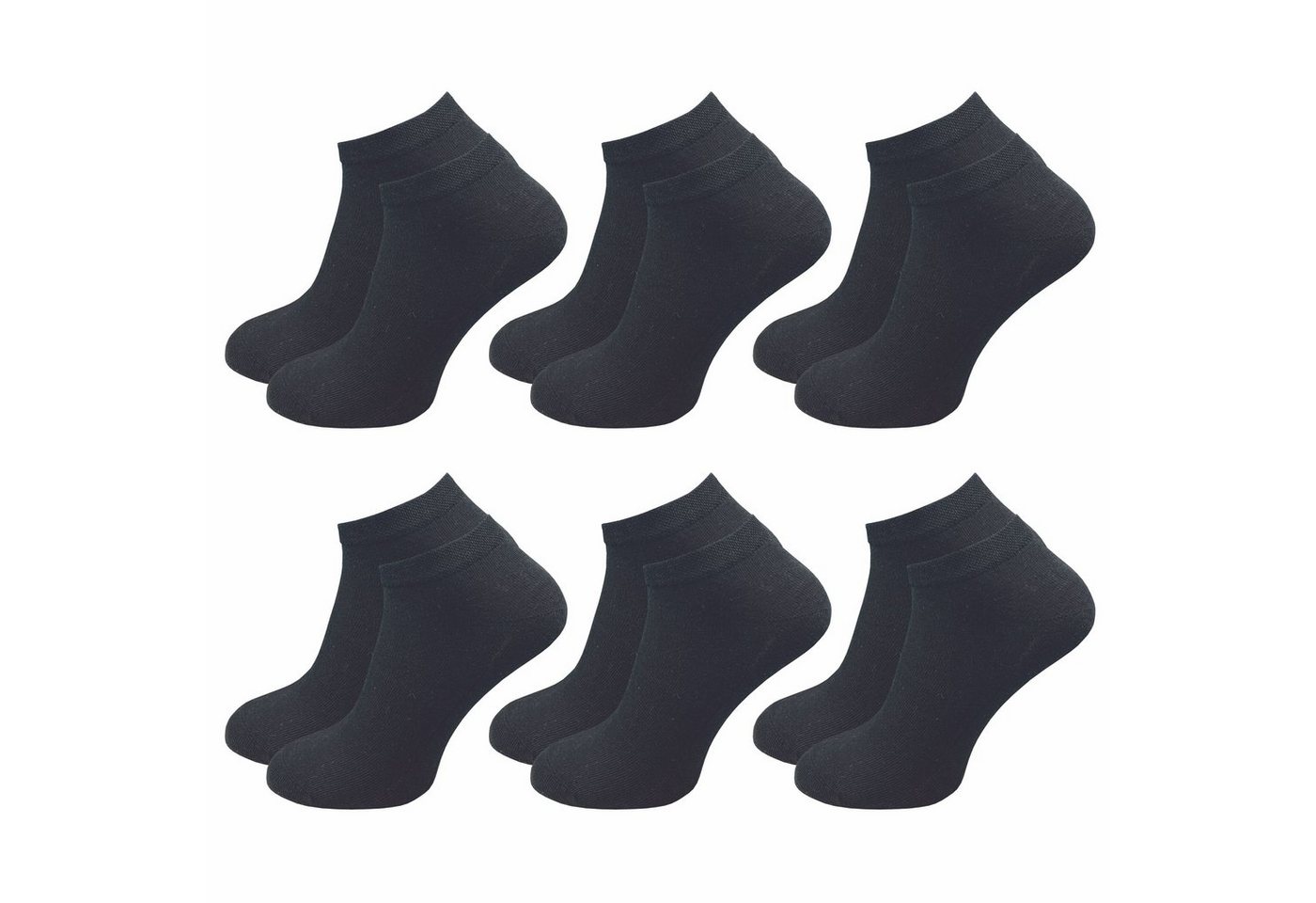 GAWILO Sneakersocken für Herren in schwarz und weiß, Ohne drückende Zehennaht, Extra Weich (6 Paar) Kein Verrutschen dank bequemen Komfortbund von GAWILO