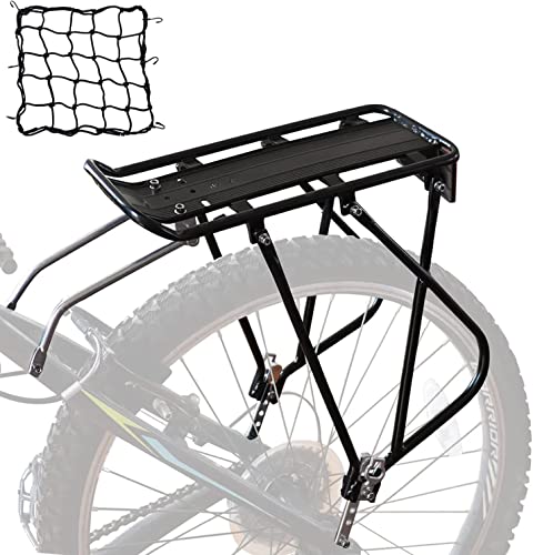 Fahrrad Gepäckträger, 26-29" Verstellbarer Mountainbike Gepäckträger mit Reflektor Schutzblech Gepäcknetz, Schnellverschluss und Montage, Maximalbelastung 25 k von GAZHOME