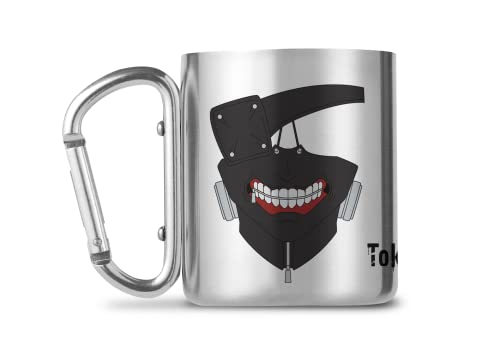 GB eye Tokyo Ghoul Maske Karabiner Tasse Campingbecher, Silber, 227 g von GB eye