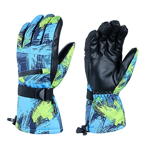 GBEN Handschuhe Damen Herren Skihandschuhe Wasserdicht Touchscreen Snowboard Handschuhe Winter Flauschige Thermohandschuhe Outdoor Sporthandschuhe für Wandern Laufen Motorrad Skifahren von GBEN