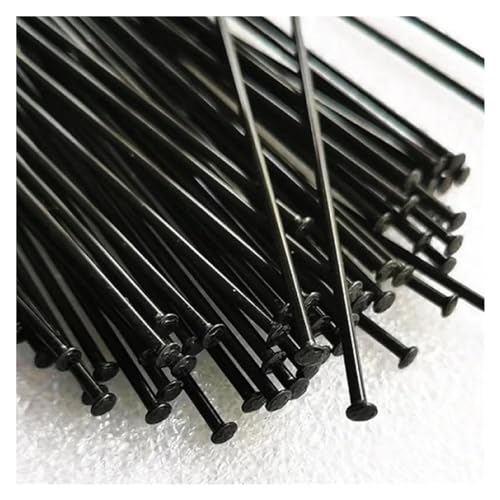 GBSONGJIN 36 Stück Speichen für Fahrräder, 14G, 2,0 mm, schwarz, gerader Kopf, Edelstahl-Speichen, runder Stahldraht, Speichenkappe für Fahrradteil (288 mm) von GBSONGJIN