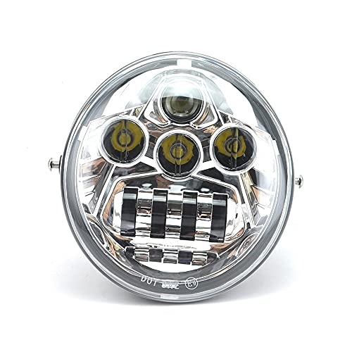 GBSONGLIANGBO Motorrad Scheinwerfer,Scheinwerfer Motorrad Schwarzer V-Rod-Muskel-Nachtstab Motorrad-Scheinwerfer-Sitz Passend for V-Rod VRSCF VRSC VRSCR 2002-2016(Chrome) von GBSONGLIANGBO