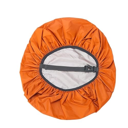 GCYEIDMA 2Pcs Regen Abdeckung for Rucksack 35L 45L 60L Outdoor Camping Wandern Klettern Kreuz Schnalle Staub Regenschutz Rucksackschutz Wasserdicht(30-40L,Orange-1) von GCYEIDMA