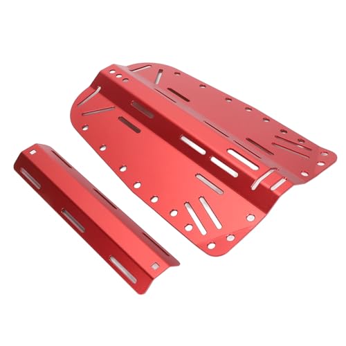 GDZTBS Tauch-Rückplatte, Leichte Aluminium-Einzel-/Doppelflaschen-kompatible Taucher-BCD-Platte für Ausrüstung (Rot) von GDZTBS