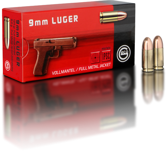 GECO 9mm Luger Vollmanel Rund 124 grs, 50 Schuss von GECO