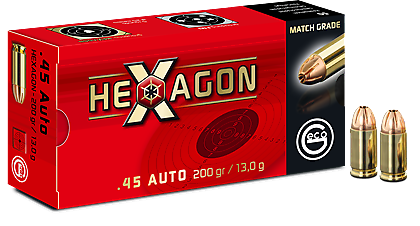 Geco .45 Auto Hexagon 200gr, 50 Schuss von GECO