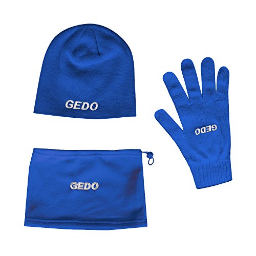 Gedo Winter Mützen-Set, Handschuhe und Höschen für Herren Einheitsgröße Royal von GEDO