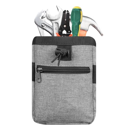 GEEDUD Werkzeugtasche mit Gürtelclip, Werkzeuggürteltasche, kleine Werkzeugtasche für Werkzeugorganisation, Nageltasche für Werkzeuggürtel, Clip-Schraubenbeutel für Elektriker, HVAC-Technik, Klempner, von GEEDUD