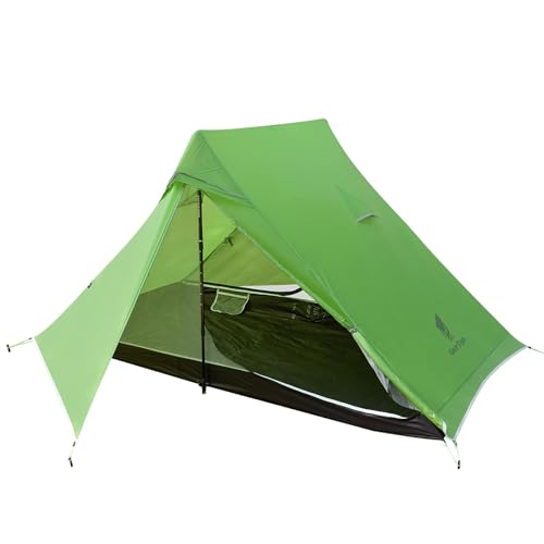 GEERTOP Ultralight Backpacking Zelt 2-Person wasserdichtes Trekking Pole Zelt Single Wall Easy Setup Zelt für Outdoor Wandern Camping Travel von GEERTOP