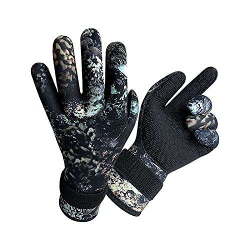 Neoprenanzug-Handschuhe 3MM Neopren Tauchhandschuhe Tarnung Rutschfeste Warme Unterwasserjagdhandschuhe Schnorcheln Schwimmen Angeln Tauchhandschuhe Zum Schnorcheln, Schwimmen, Tauchen ( Color : Coral von GEJUAN