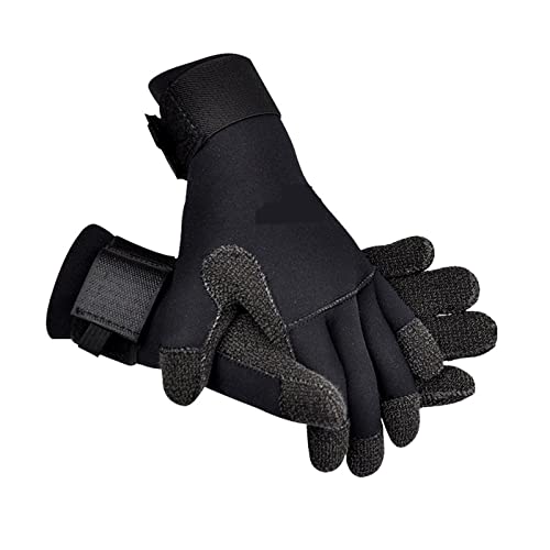 Neoprenanzug-Handschuhe 3MM Tauchhandschuhe Schnittfeste warme Unterwasserjagd Rutschfeste verschleißfeste Harpune Einstellbare schwarze Tauchhandschuhe Zum Schnorcheln, Schwimmen, Tauchen ( Color : B von GEJUAN