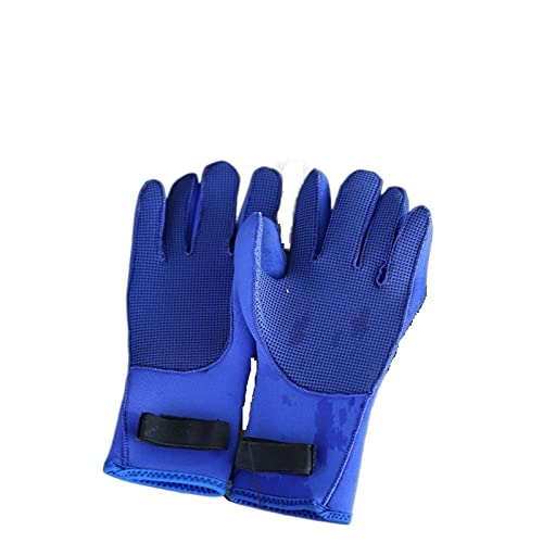 Neoprenanzug-Handschuhe Tauchhandschuhe 3 mm Neopren Kratzfest Hält warm for Schnorcheln Paddeln Surfen Kanufahren Speerfischen Skifahren Wassersport Zum Schnorcheln, Schwimmen, Tauchen ( Color : Blue von GEJUAN