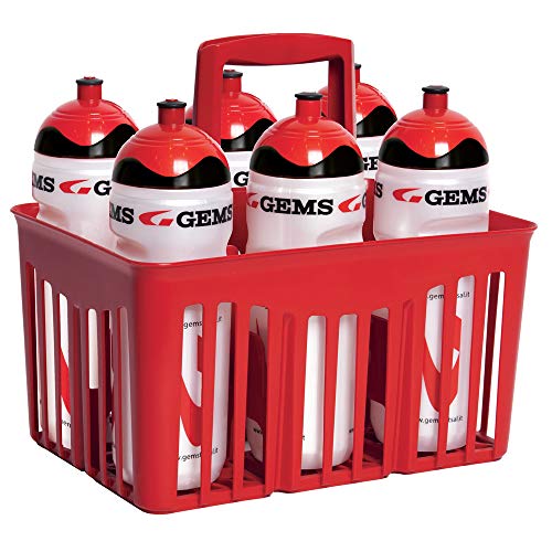 Gems Unisex – Erwachsene Cestello portaborracce Korb Für Flaschen, Rot, Uni von GEMS
