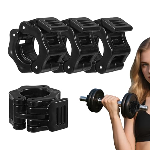 4 Stück Hantelverschlüsse 30mm, Kurzhantelstange langhantelstange langhantel Gewichte Hantel Verschluss Hantelstange Schnellverschluss Hantelverschluss für Workout Gewichtheben Training Zubehör von GENZYRE