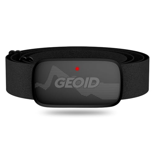 GEOID HS500 Herzfrequenzmesser, Brustgurt, Herzfrequenzmesser, Brustgurt Bluetooth 4.2/ANT+, IP67 Wasserdicht Herzfrequenzsensor von GEOID