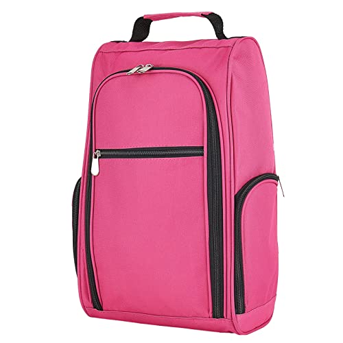 Tragbare schuhtasche Golf, Premium Fußball Schuhbeutel Soccer Shoe Bag mit 3 Reißverschluss-Taschen Geeignet für Herren, Damen, Jungen, Mädchen, Sport (Rosa) von GERAWOO