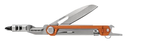 Gerber Multifunktionswerkzeug mit 5 Funktionen, Messer mit glatter Klinge, ArmBar Slim Drive, Orange, Edelstahl/Aluminium, 30-001731 von GERBER
