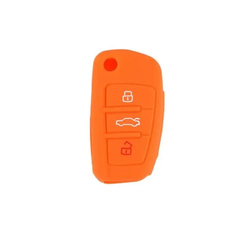 GERRIT Autoschlüssel-Schutzhülle, Flip-Autoschlüssel-Hülle, Schlüsselanhänger-Hülle, Silikon-Hauthalter, für Audi A3 Q2L Q3 S3 RS3 A4 A6 A6L A8 Q7 von GERRIT