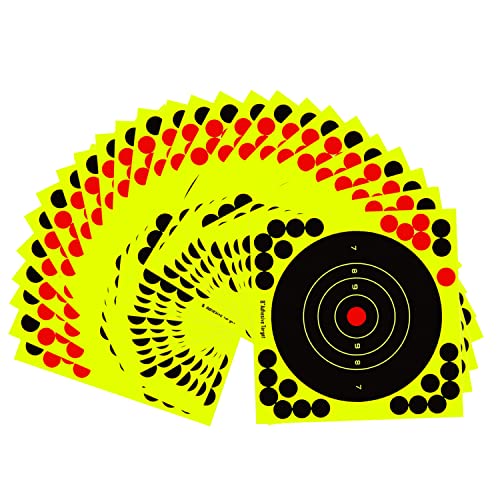GERUI 20 * 20 cm Dartscheibe Schießscheibe Hellgelb Stick Splash Selbstklebende Zielscheibe Gelbe Zielscheibe 25 Stück von GERUI