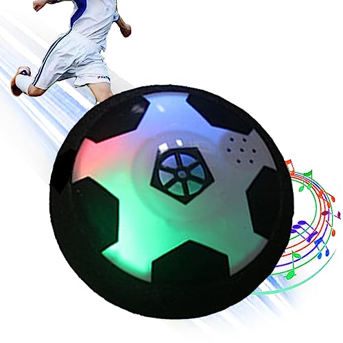 GERUI Luftstrom-Fußball schwebendes Kinderspielzeug Geschenk für 3-12 Jahre Alten Jungen Fußball mit LED-Licht Musik Fußball mit Schaumpuffer für Weihnachtsgeburtstag Kindertag von GERUI