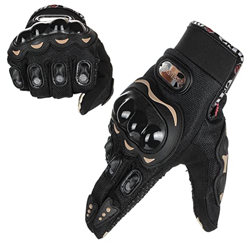 GES Männer Außenmotorbike wasserdichte Handschuhe, Motorradhandschuhe, Vollfinger, Touchscreen, Motocross -Handschuhe(XL, Schwarz) von GES