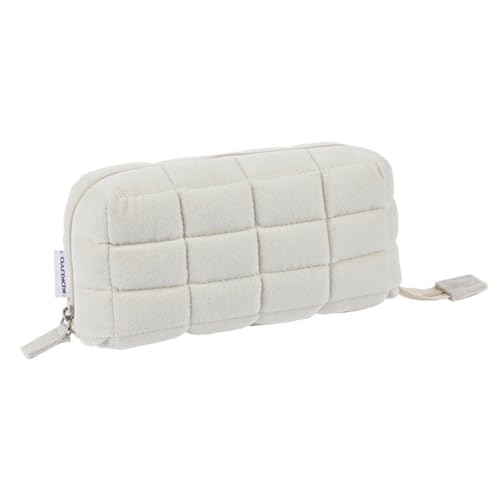 GETBSTOOP Multifunktions-Gesteppte kreative Bleistiftbox, großes Fassungsvermögen, Make-up-Organizer, Tasche, Kissenform, weiche Make-up-Tasche aus Baumwolle for Outdoor-Reisen von GETBSTOOP