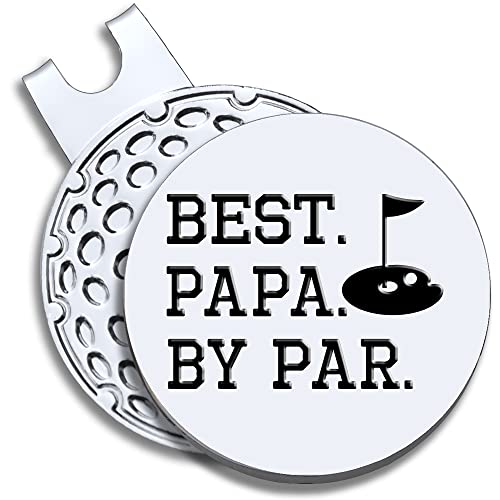 GEYGIE Best Papa by Par Golfballmarker mit magnetischem Hutclip, lustiges Golfzubehör Geschenke für Männer Frauen, Geburtstagsgeschenke für Golf-Fan, Golf-Neuheit Geschenk von GEYGIE