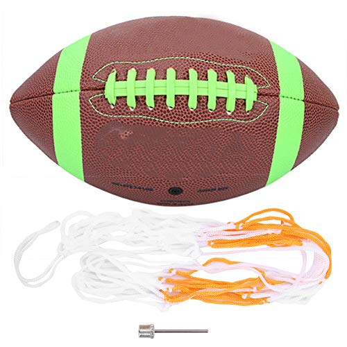 Größe 6 Professionelles American Football Premium Gummi American Football Trainingsgerät für Jugendliche und Erwachsene zur Verbesserung der Fußballfähigkeiten im Innen- und Außenbereich(Grün) von GFRGFH