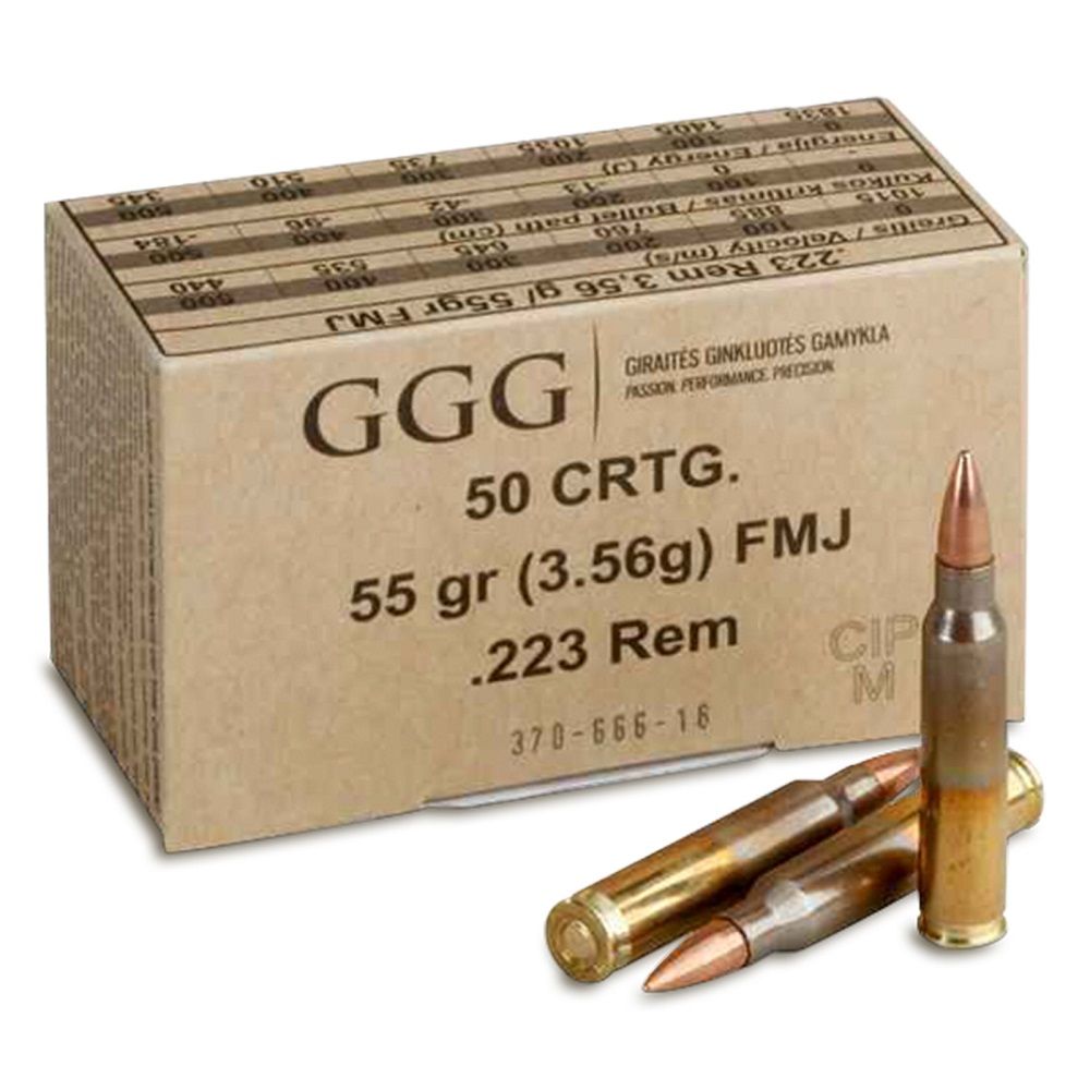 GGG .223 Rem. FMJ 55grs, 50 Schuss von GGG