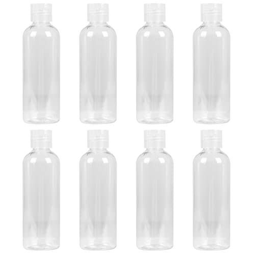 GGISUI 8 Stück Reiseflaschen zum Befüllen 100 ml Reiseset Kosmetik Leer Transparent Reiseflaschen PET zum Abgeben von Flüssigkeiten für einfaches Reisen von GGISUI
