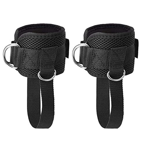 Gewichtsmanschetten, Fußschlaufen Kabelzug, 2 Stück Fitnessgeräte Zughilfen Krafttraining Fußmanschetten mit 2 D-Ringen, Verstellbarer Ankle Straps für Fitness Training und Beintraining von GHEART