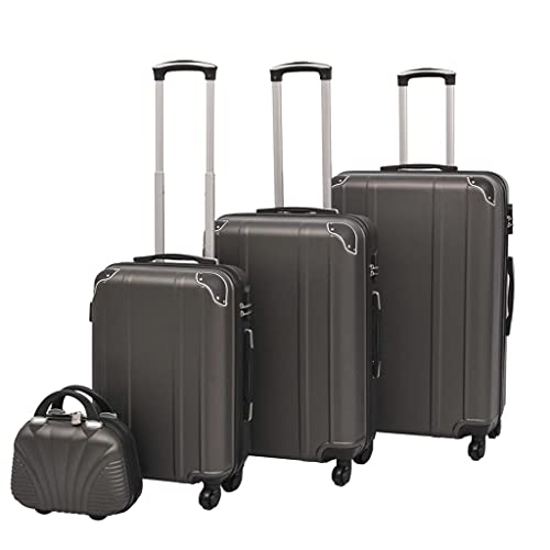 Anthrazit ABS-Hartschale und Stoffverkleidung Kinder-Aufsitz-Quad mit Sound und Licht Rot Taschen Koffer Reisekoffer von GHUANTONNEK