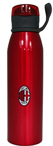Giemme Offizielle Milan Trinkflasche aus Aluminium mit Karabinerverschluss, Fassungsvermögen 650 ml. BORMIALAM9004 von GIEMME