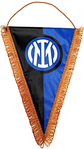 Giemme Wimpel Inter Offizielles Logo, Maße: 14 x 17 cm, dreieckig, schwarz, hellblau GAGIN14X17NALN1200 von GIEMME
