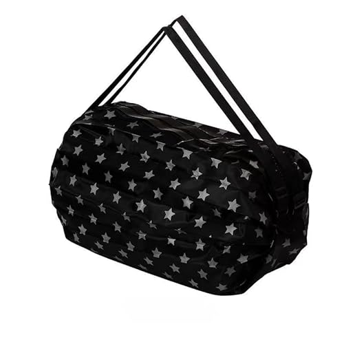 GIMIRO Multifunktionale Faltbare Tasche Reise Duffel Rucksack Handtasche Schultertasche Große Kapazität Einkaufstaschen Sport Fitness Taschen (Black/Gray Star) von GIMIRO