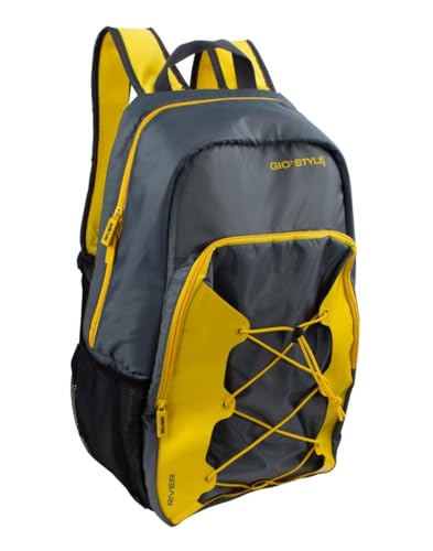 GIO'STYLE River Kühlrucksack | Gelb/Schwarz | Größe L | gepolsterte Schultergurte | Zwei Netztaschen von GIO'STYLE