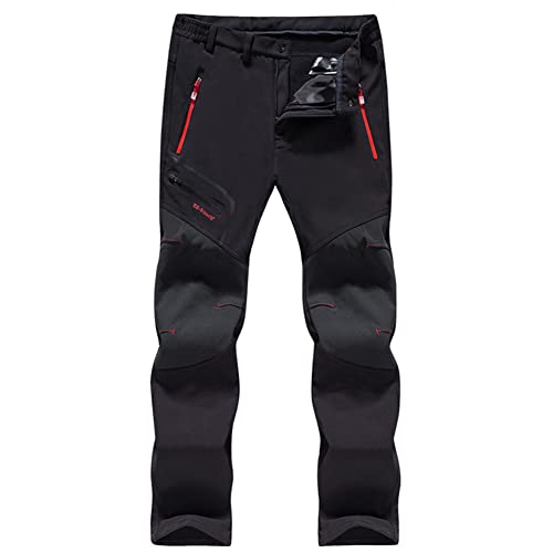 GITVIENAR Herren Gefüttert Outdoorhose wasserdicht Winddicht atmungsaktiv warm Abriebfest Softshellhose Berghose Funktionshose Trekkinghose Wanderhose Herren Winterhose Herbst Winter von GITVIENAR