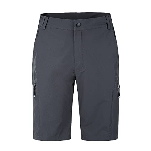 GITVIENAR Herren Outdoor Shorts - Schnelltrocknende Sommer Freizeit Sport Kurze Hose, Elastische Taille Radfahren Hosen (dunkelgrau,XXL) von GITVIENAR