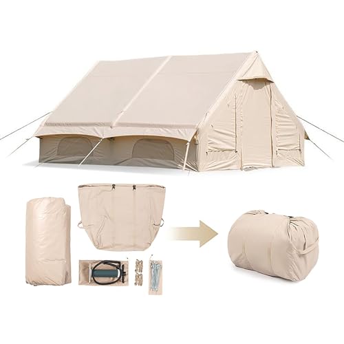 Extra großes aufblasbares Campingzelt, mit Pumpe, einfach aufzubauende, wasserdichte Outdoor-Oxford-Zelte, tragbares, vollautomatisches, aufblasbares Camping- und Reisezelt für den Außenbereich von GJLRS
