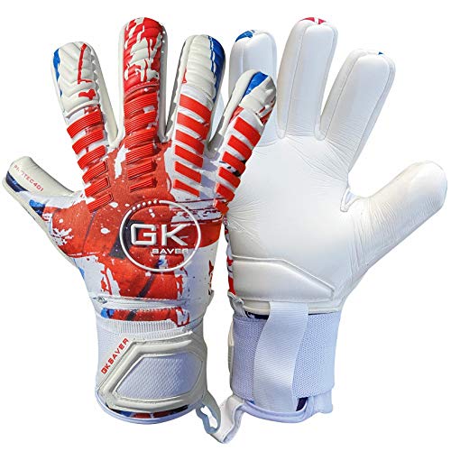 GK Saver Protech 401 Union Torwarthandschuhe, Unisex, Weiß/Rot, 7 von GK Saver