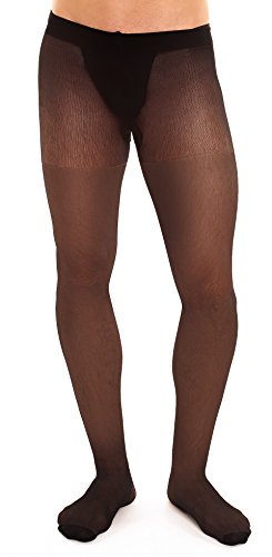 GLAMORY Herren-Feinstrumpfhose Classic 20 DEN, Schwarz (Schwarz), XXXX-Large (Herstellergröße: 4XL-(60-62)) von GLAMORY