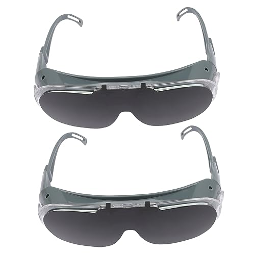 GLEAVI 8 Stk Schweißbrille Schweißerschutzbrillen Staubmaske besenhalter Gläser Augenschutz beim Schweißen Hochklappbare Schweißerbrille staubdicht Linse Muschelschale Plastik von GLEAVI