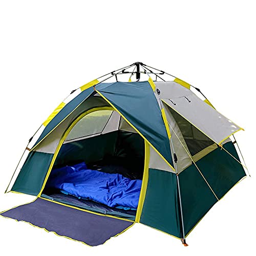 Campingzelt Für Zwei Personen, Eine Tür Und DREI Fenster, Campingausflug, Tragbares Automatisches Zelt Mit Gefälschter Doppellagiger Wetterfester von GLJTUO