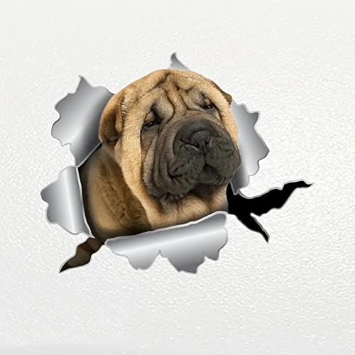GLLXPZ 13 cm/ 17 cm/ 26 cm/ 30 cm Auto Aufkleber Shar Pei Hund Haustier Tier Wasserdicht Vinyl Aufkleber Zubehör von GLLXPZ