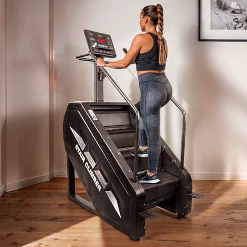 GLOBAL RELAX® | KEIZAN STAIRMASTER Fitness-Leiter | Schwarz | Professionelles Design, vollständige Übung | 9 Automatikprogramme | LED-Panel | Widerstandsfähige Materialien von GLOBAL RELAX