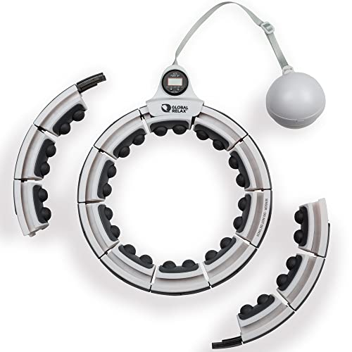 GLOBAL RELAX® | HULA HOOP Intelligenter Fitnessring | Taillen- und Bauchformer-Massage | Digitale Zählanzeige | Einstellbare Größe | 360° Magnetmassage von GLOBAL RELAX