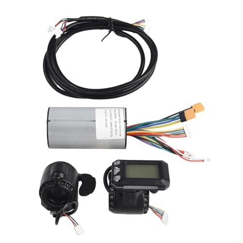 Scooter-Controller-Set, 14 cm (5,5 Zoll), Kohlefaser, Elektroroller, LCD-Display-Kit, Kohlefaser, E-Scooter Fahrrad, LCD-Monitor-Bremsset (24 V) von GLOBALHUT